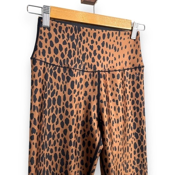 Good American Leggings Womens Small Black Cooper Cheetah High Waist Compression - Picture 3 of 12